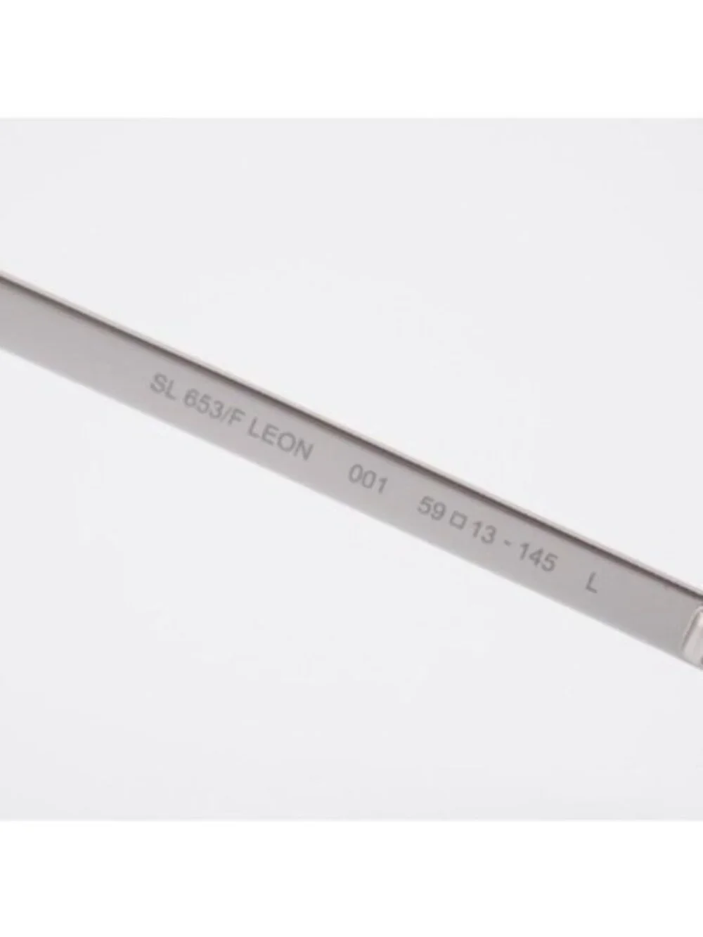 Saint Laurent SL653/F LEON 001 Sunglasses Silver Aviator Frame, Grey Lenses